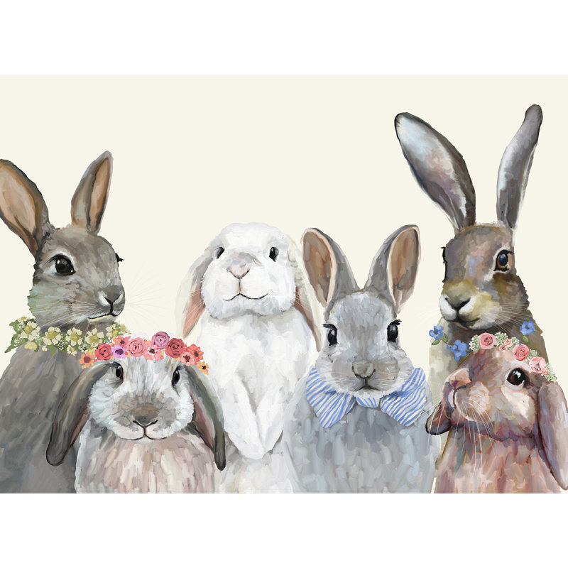 GreenBox Art Bunny Bunch Set Of 4 By Cathy Walters Vinyl Placemat
